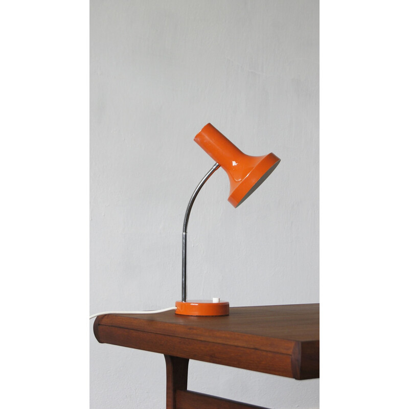 Lampada da tavolo vintage arancione, 1970