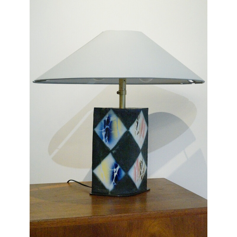 Large ceramic Italian Tasca table lamp - 1980s