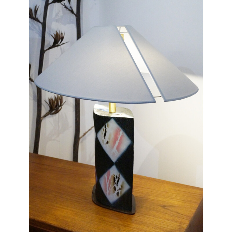 Large ceramic Italian Tasca table lamp - 1980s