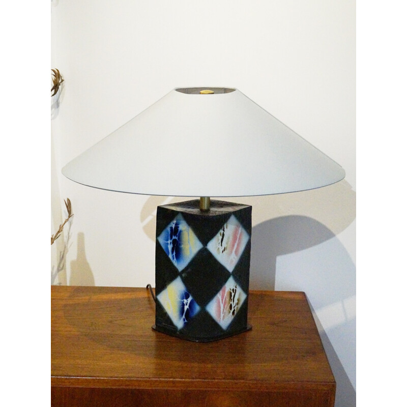 Grande lampe de table Tasca italienne en céramique - 1980