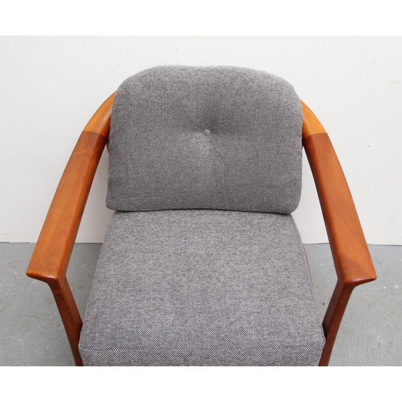 Mid century reupholstered armchair, Wilhelm KNOLL - 1960s