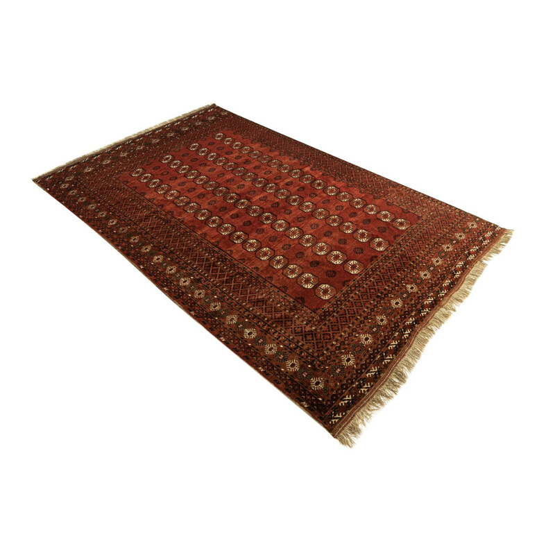 Vintage tapijt van scheerwol uit Bukhara, Turkmenistan 1930