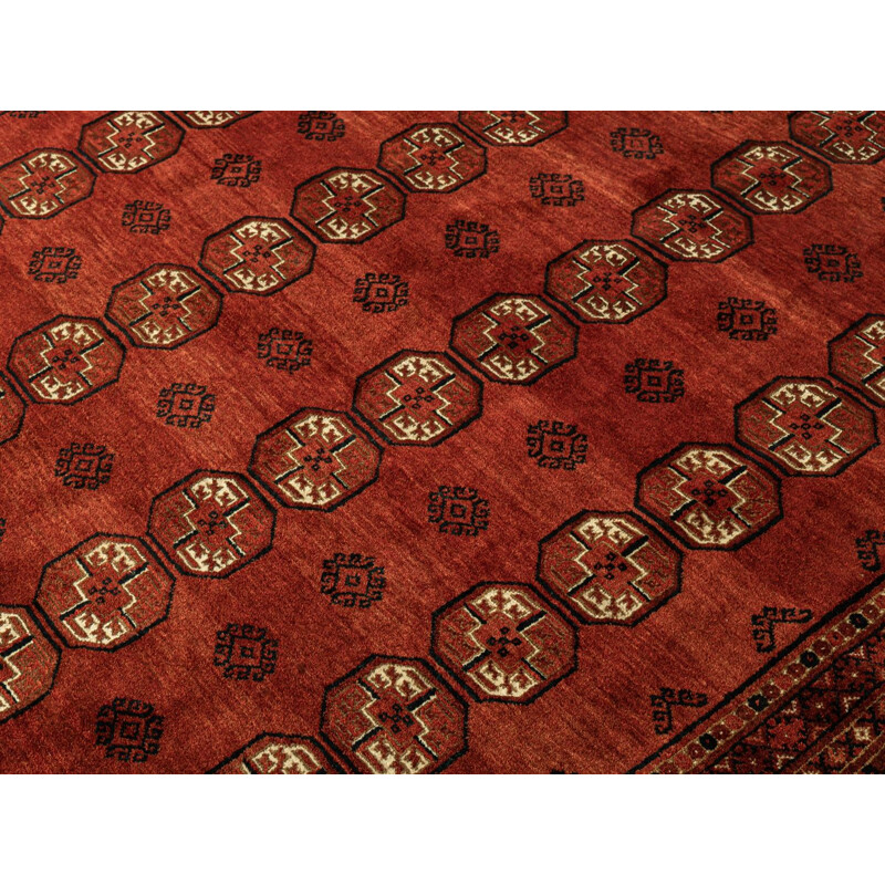 Vintage tapijt van scheerwol uit Bukhara, Turkmenistan 1930
