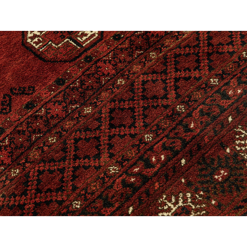 Vintage virgin wool carpet from Bukhara, Turkmenistan 1930