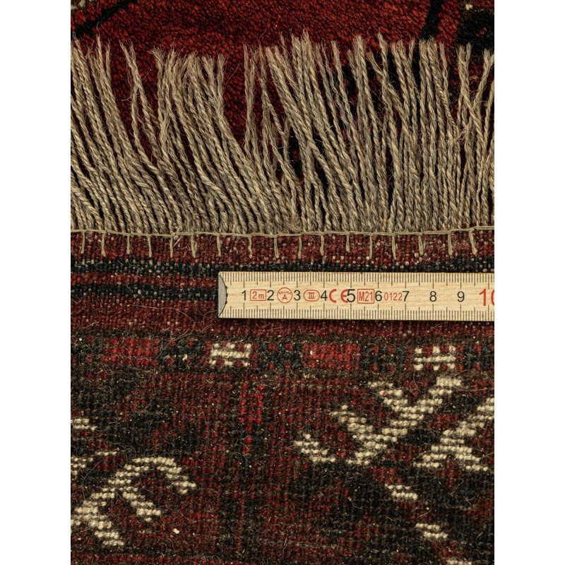 Tapete de lã virgem Vintage de Bukhara, Turquemenistão 1930