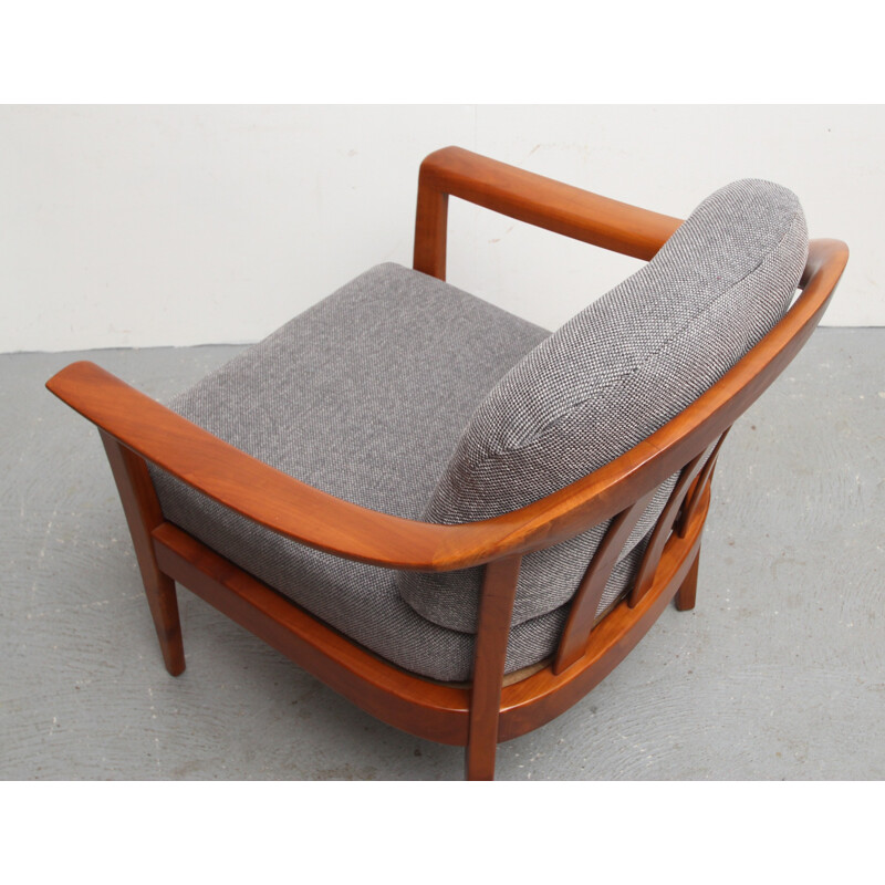 Mid century reupholstered armchair, Wilhelm KNOLL - 1960s