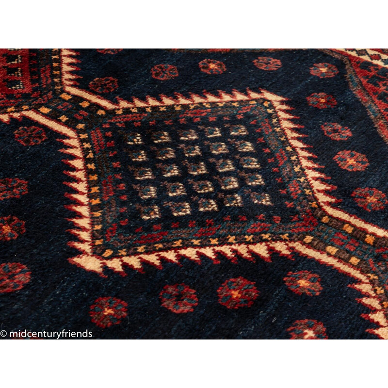 Vintage wollen tapijt, Pakistan 1960