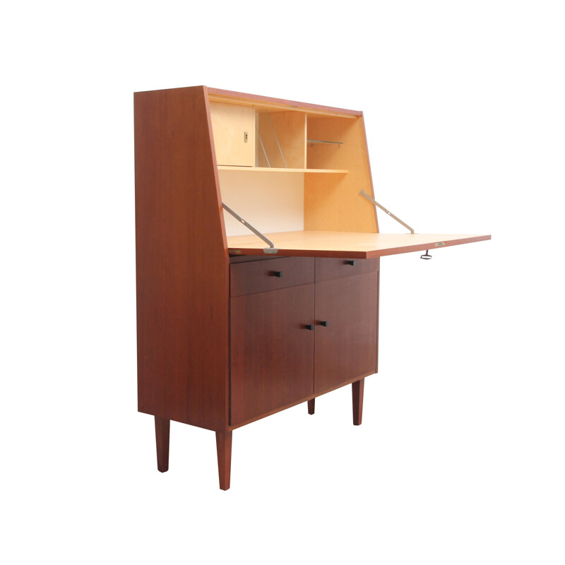 Mid century secretary in wood veneer - 1950s