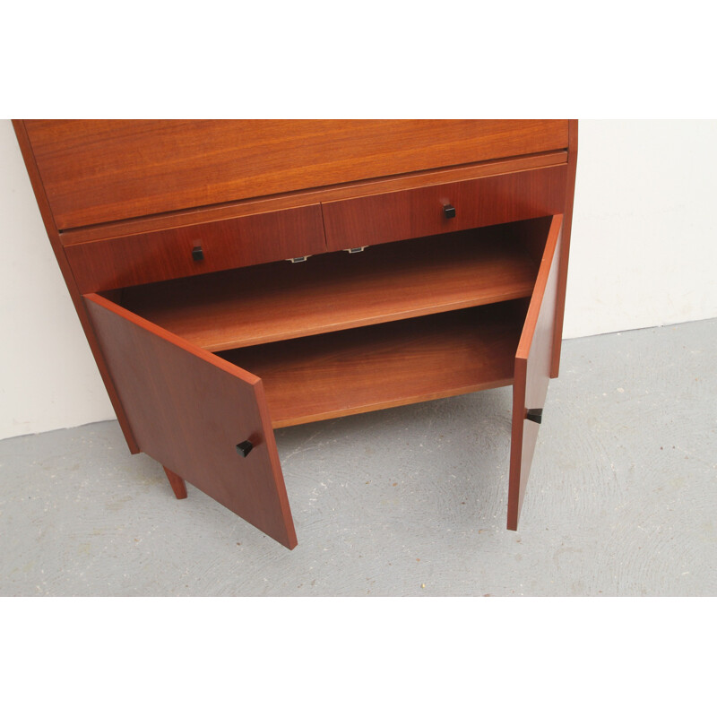 Mid century secretary in wood veneer - 1950s