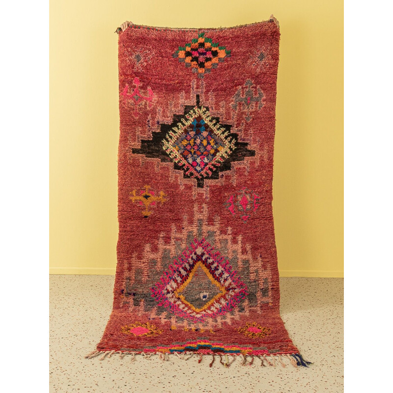 Tapis berbère Boujad vintage en laine, Maroc