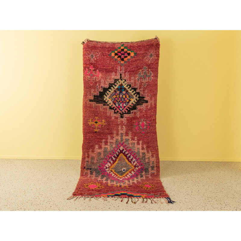 Boujad vintage Berber carpet in wool, Morocco