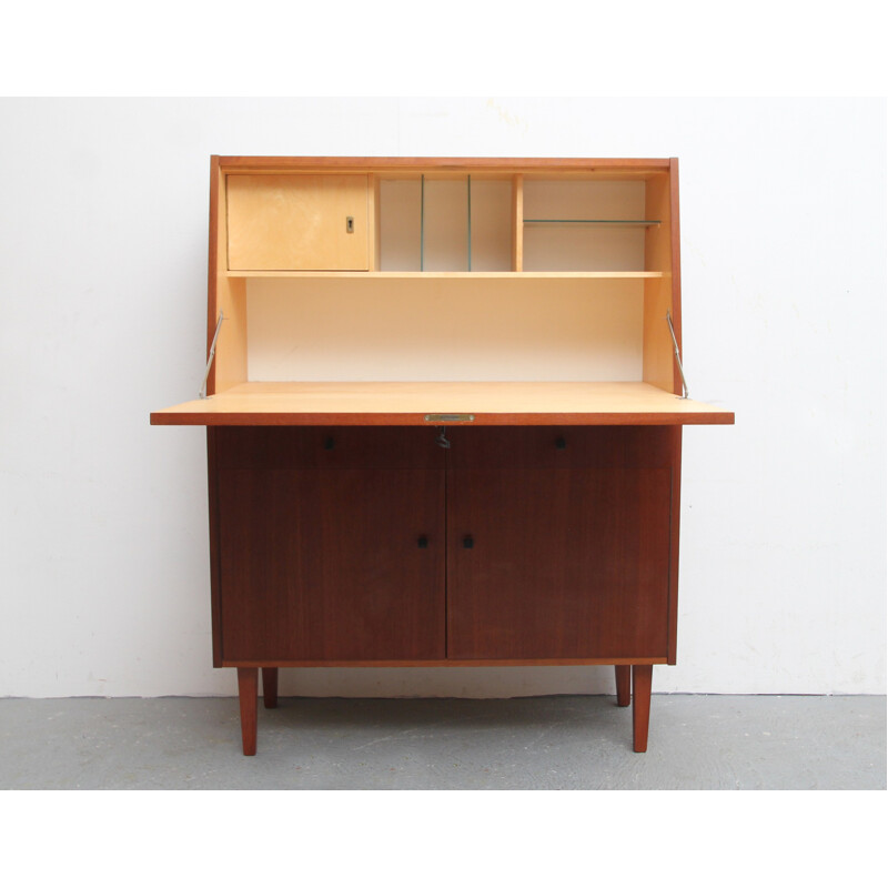 Mid century secretary in wood veneer - 1950s