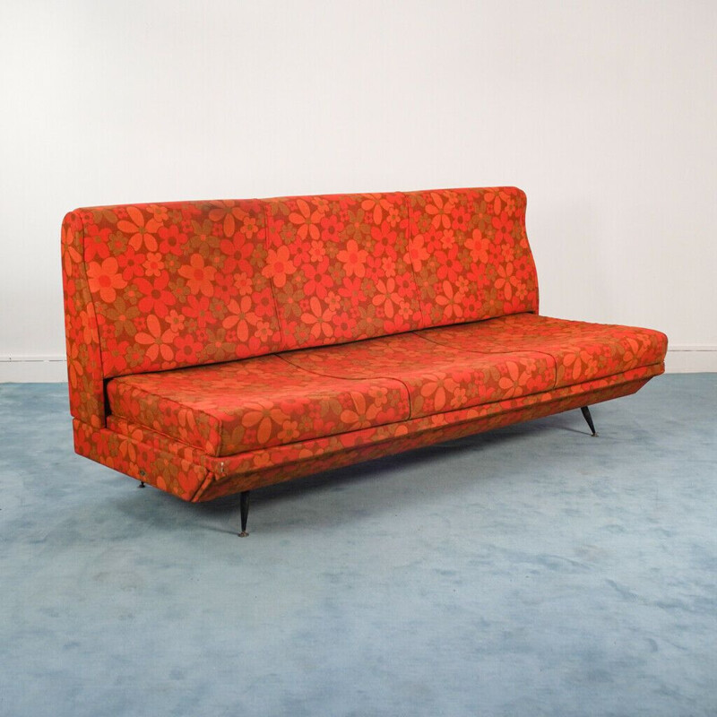 Vintage 2 seater red sofa, 1960s