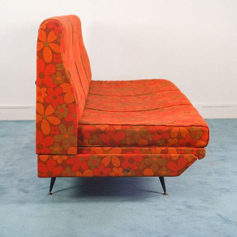 Rotes Vintage-Sofa, 2-Sitzer, 1960