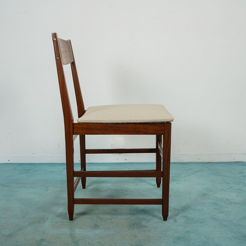 Conjunto de 6 cadeiras de pau-rosa escandinavas, 1960