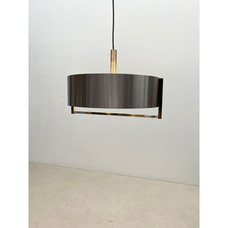 Vintage aluminium hanglamp, Italië 1970