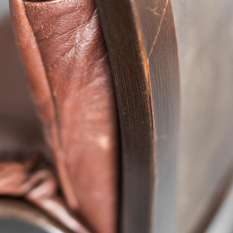 Vintage armchair in brown leather, 1970s