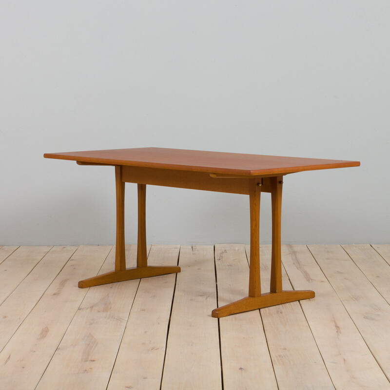 Vintage Shakers oakwood dining table by Borge Mogensen for Fdb, Denmark 1950s