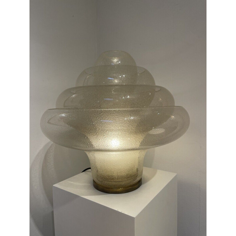 Mid-century Lotus lamp Lt305 in Murano glass by Carlo Nason, Italy 1969