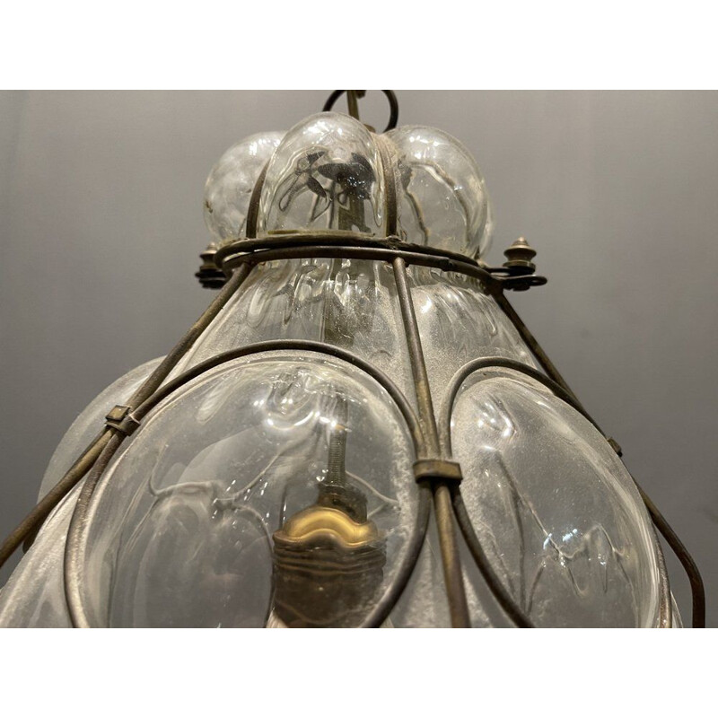 Vintage Italiaanse hanglamp in Murano glas