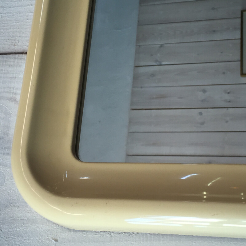 Beige plastic mirror - 1970s