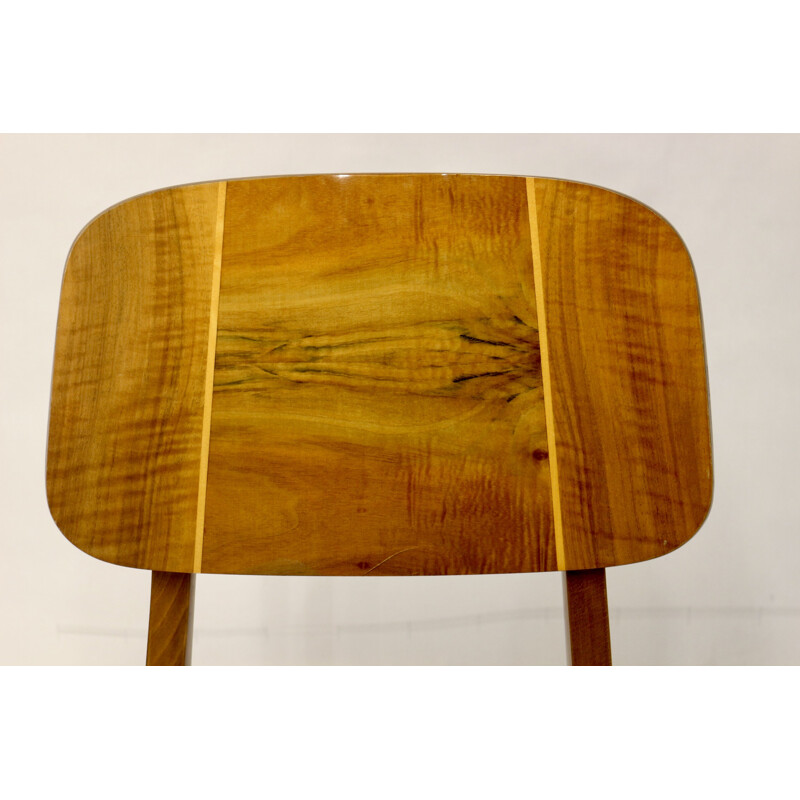 Conjunto de 6 sillas tradicionales de listones de madera de época, 1960-1970