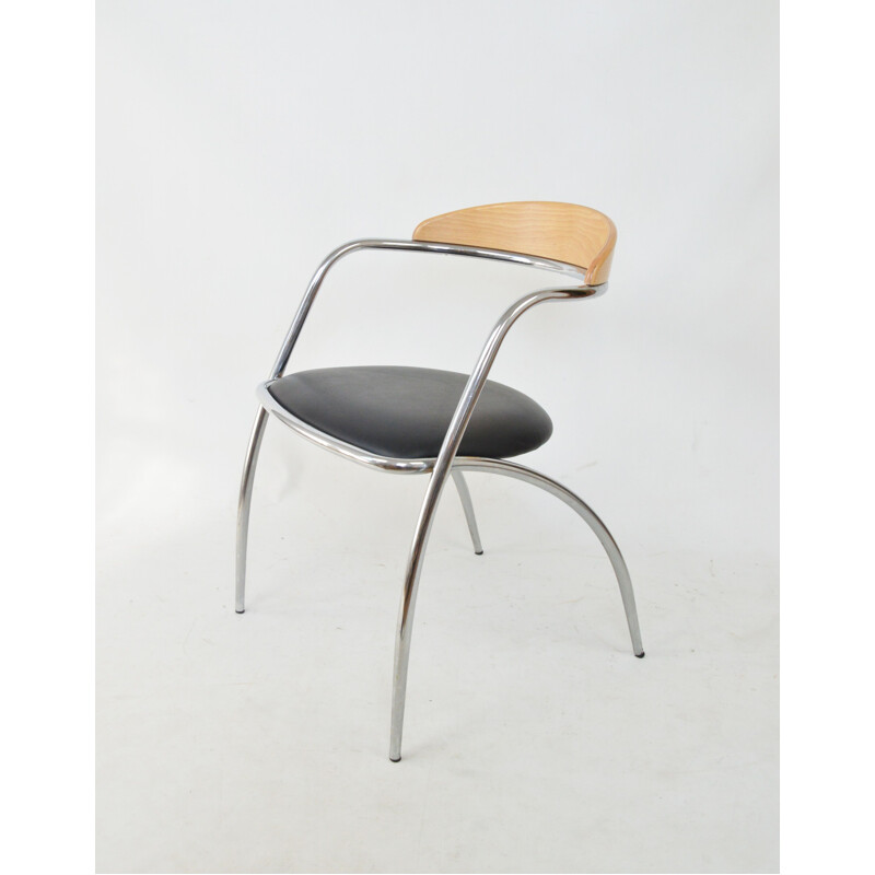 Mid-century chair Effezeta, Italy 1980s