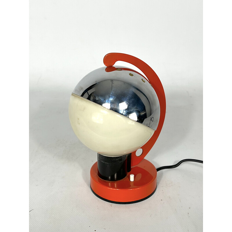 Lampe de table vintage en métal laqué et plastique, Italie 1960