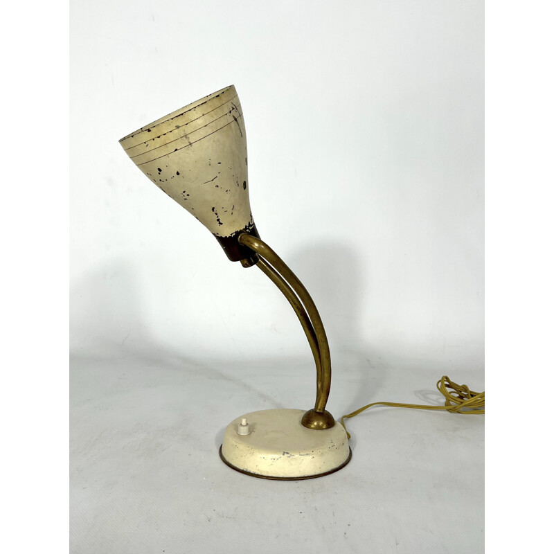 Vintage table lamp in lacquered brass by Arredoluce, Italy 1950