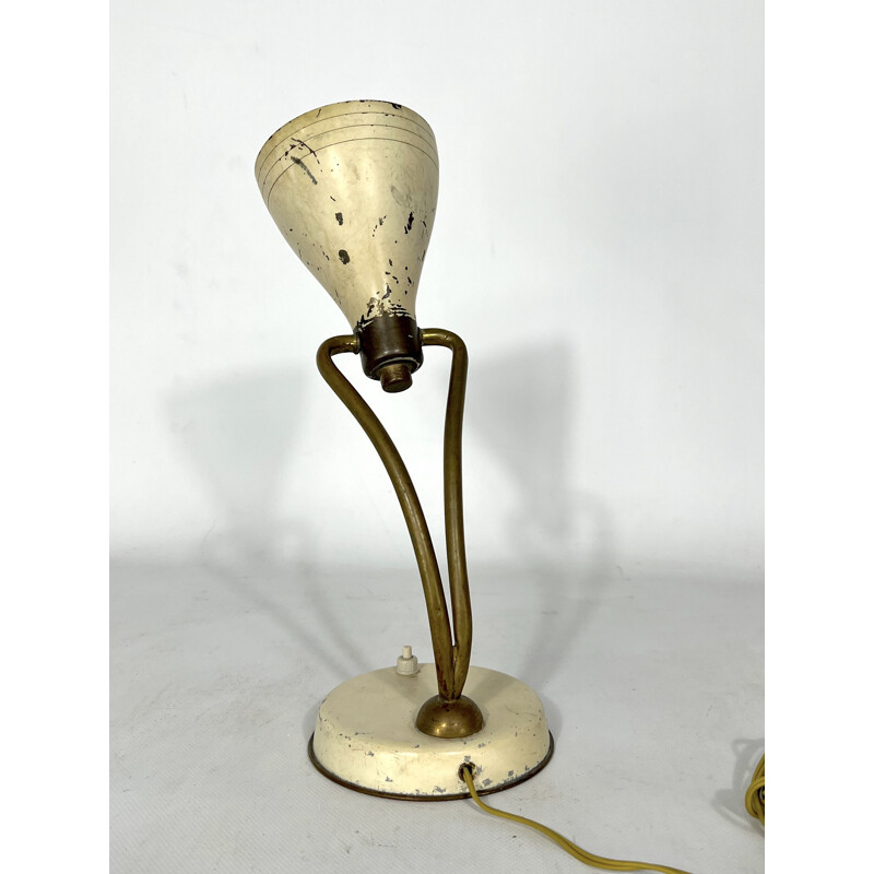 Vintage table lamp in lacquered brass by Arredoluce, Italy 1950