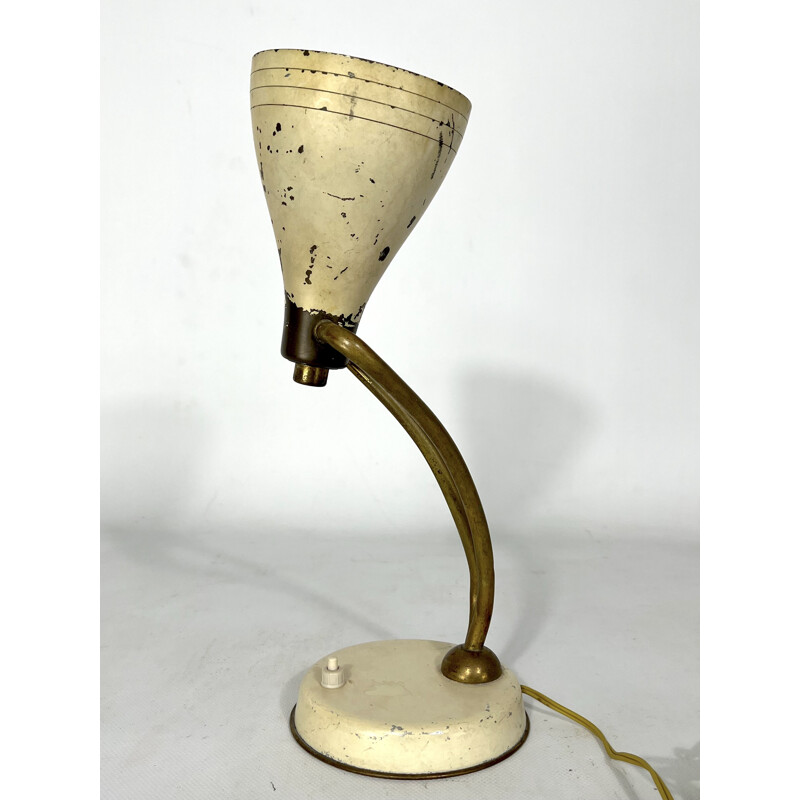 Vintage table lamp in lacquered brass by Arredoluce, Italy 1950