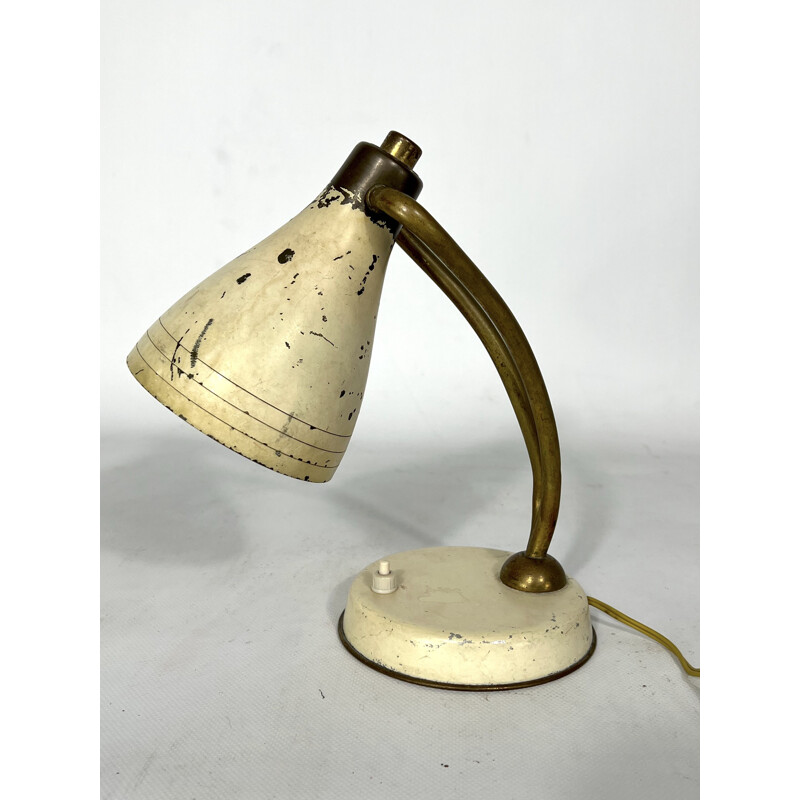 Vintage table lamp in lacquered brass by Arredoluce, Italy 1950