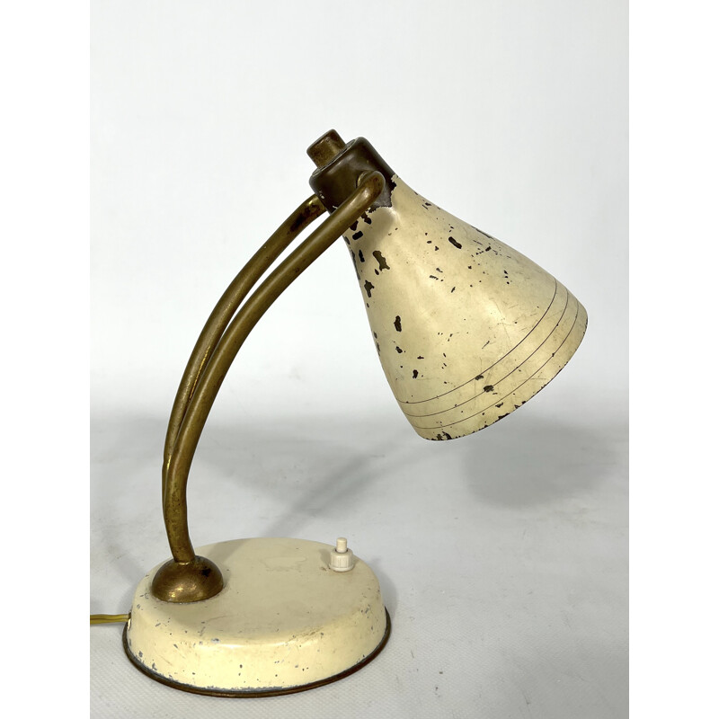 Vintage table lamp in lacquered brass by Arredoluce, Italy 1950