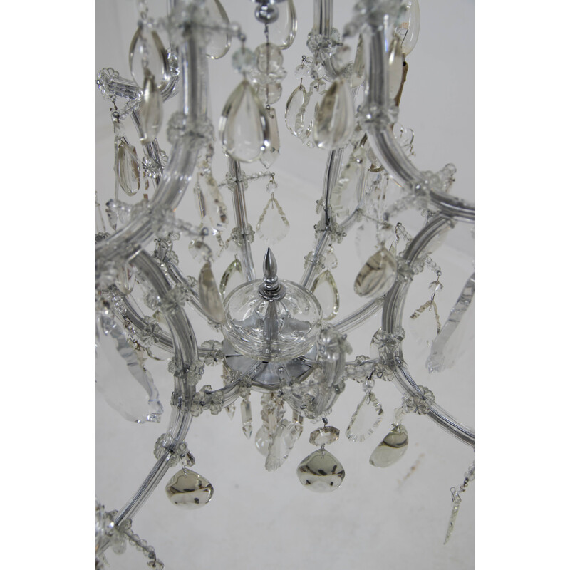 Candelabro de cristal vintage de Maria Theresa, Áustria 1900