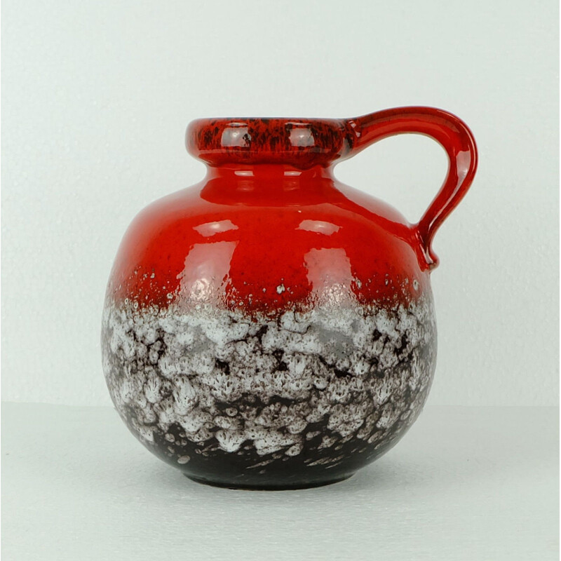 German Scheurich Keramik vase in red ceramic - 1960s