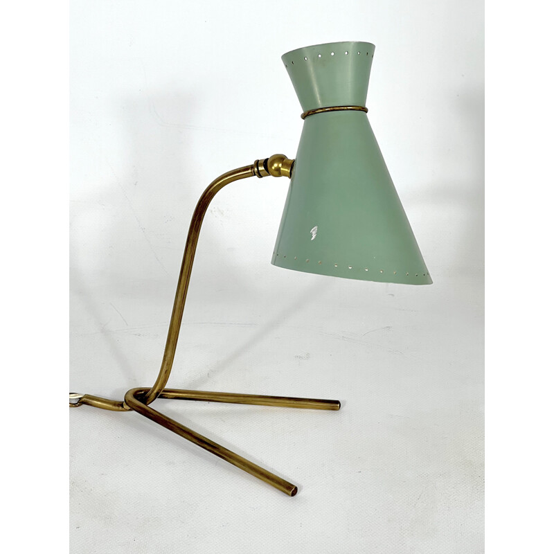 Mid-century Stilnovo brass orientable table or wall lamp, 1950s