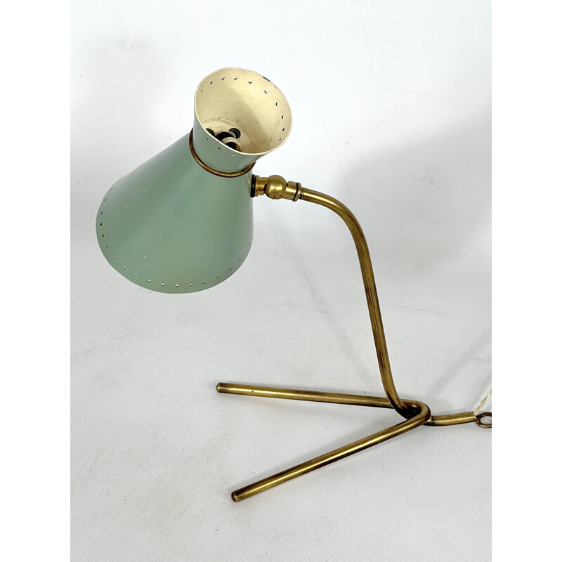 Mid-century Stilnovo brass orientable table or wall lamp, 1950s