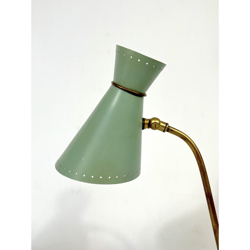 Mid-century Stilnovo brass orientable table or wall lamp, 1950s