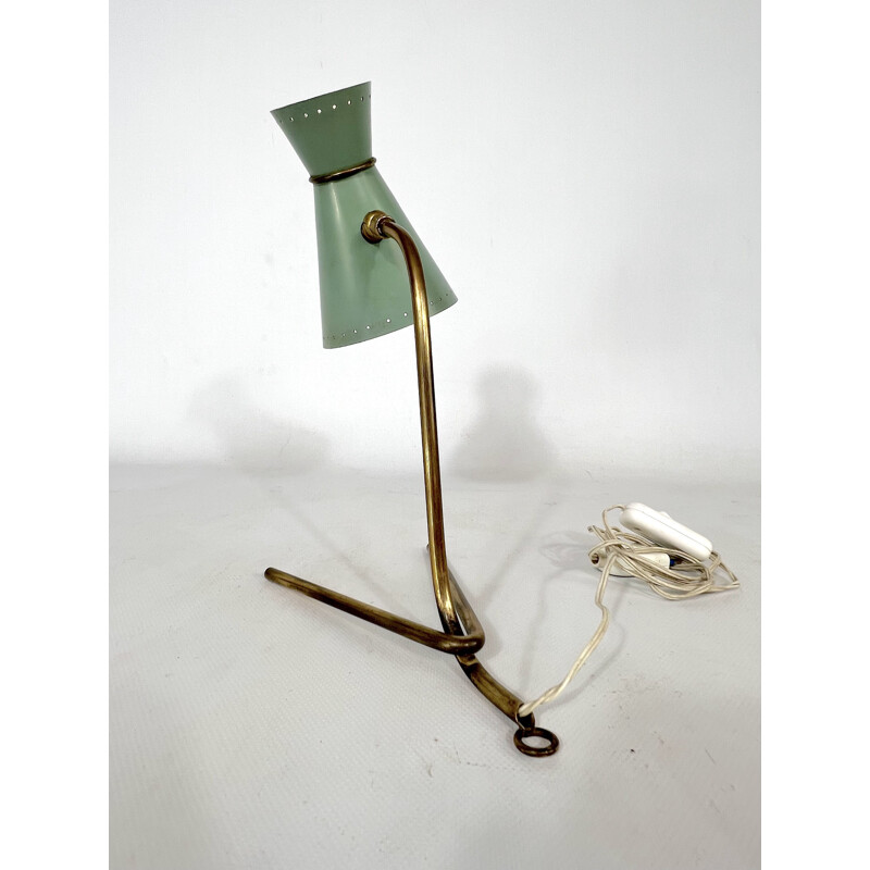 Lampe de table ou applique orientable en laiton Stilnovo, 1950