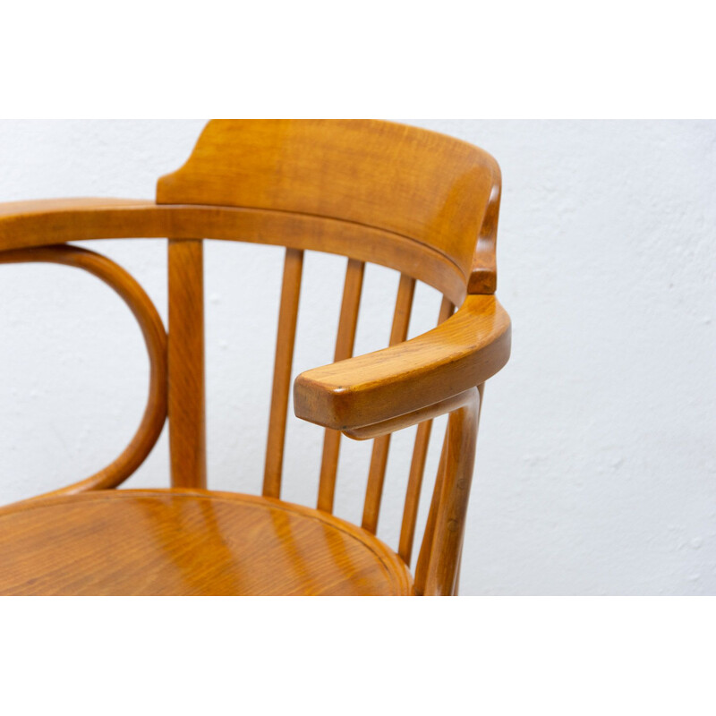 Cadeira de escritório Vintage Thonet, Checoslováquia 1930