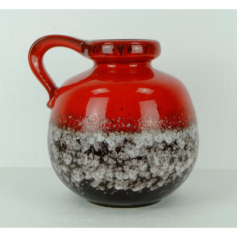 German Scheurich Keramik vase in red ceramic - 1960s