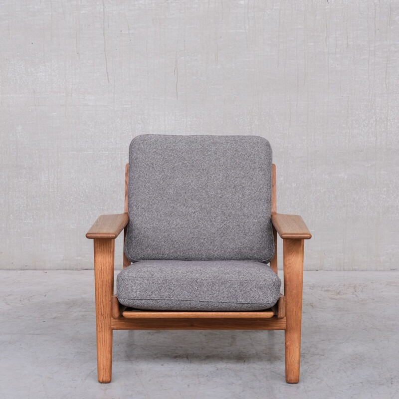 Danish oak armchair GE290 vintage by Hans J Wegner for Getama