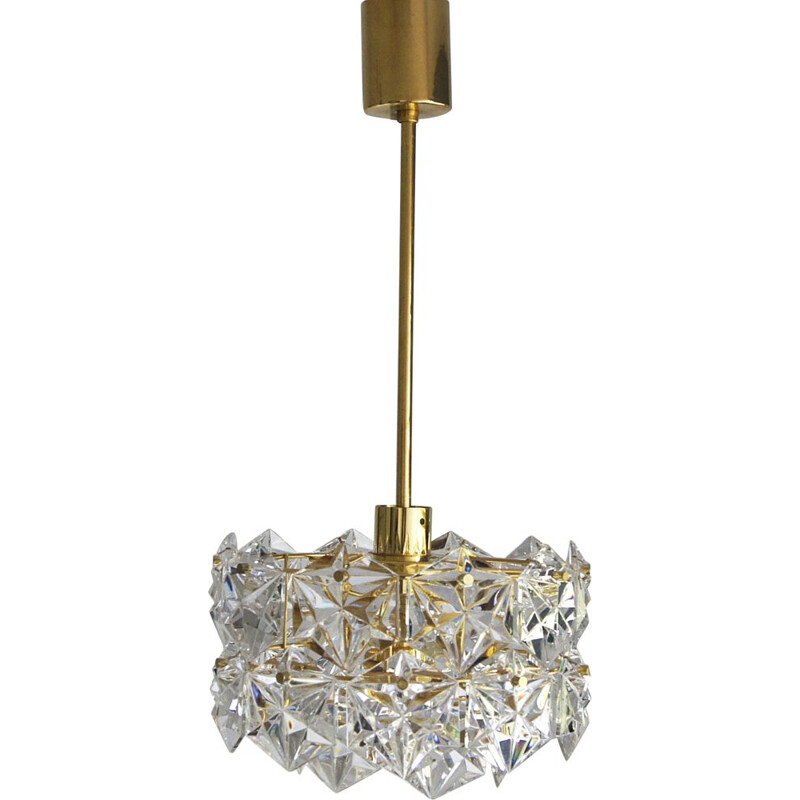 Lámpara de oro Royal Kristall alemana vintage de Kinkeldey, 1960