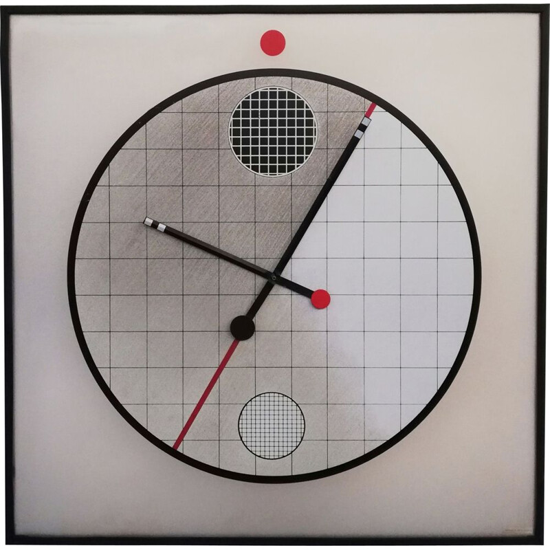 Relógio Vintage Morphos pós-moderno de Kurt B. Del Banco para Acerbis, 1980