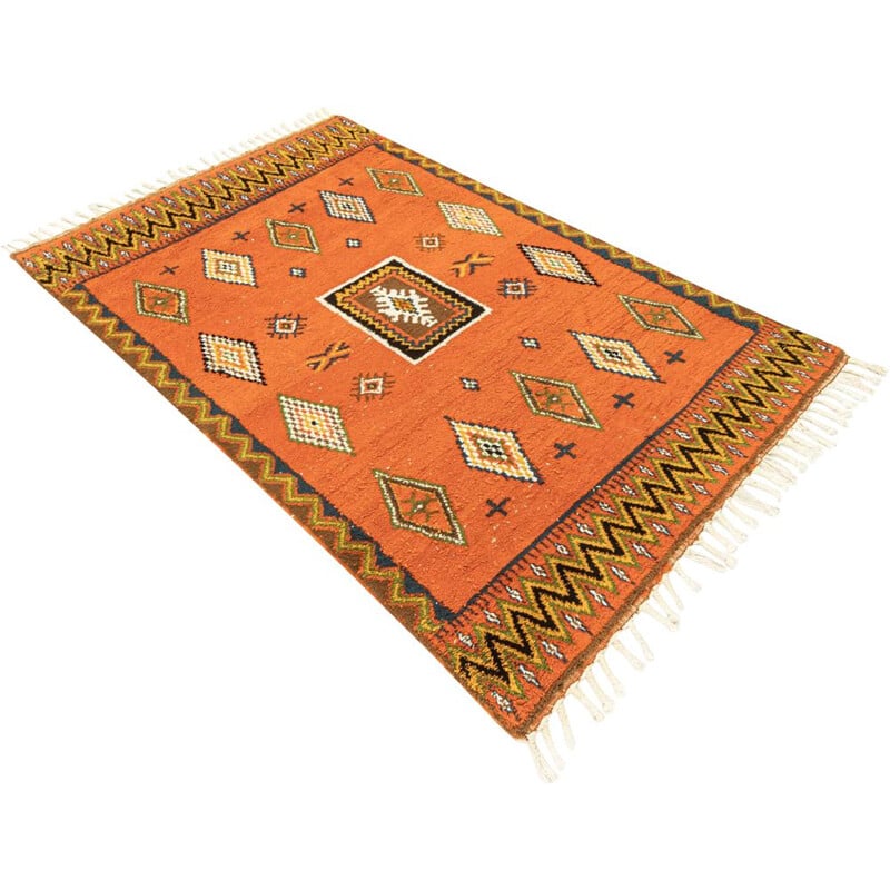 Vintage Berber wool carpet, Morocco 1960