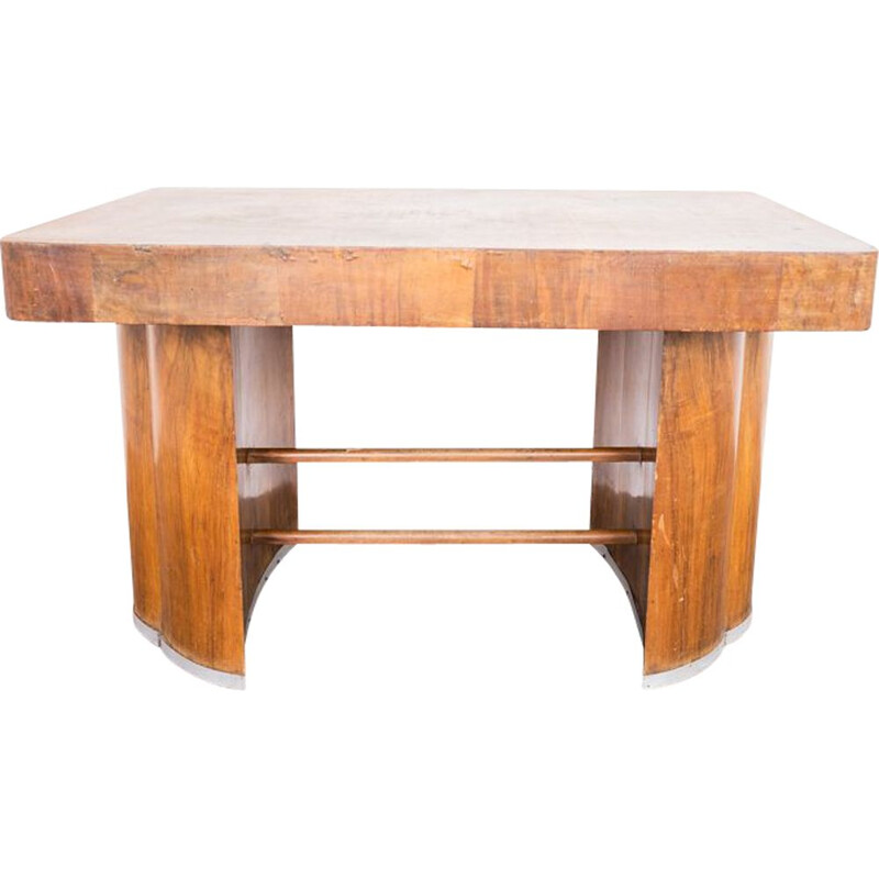 Vintage Art Deco eiken tafel, 1940