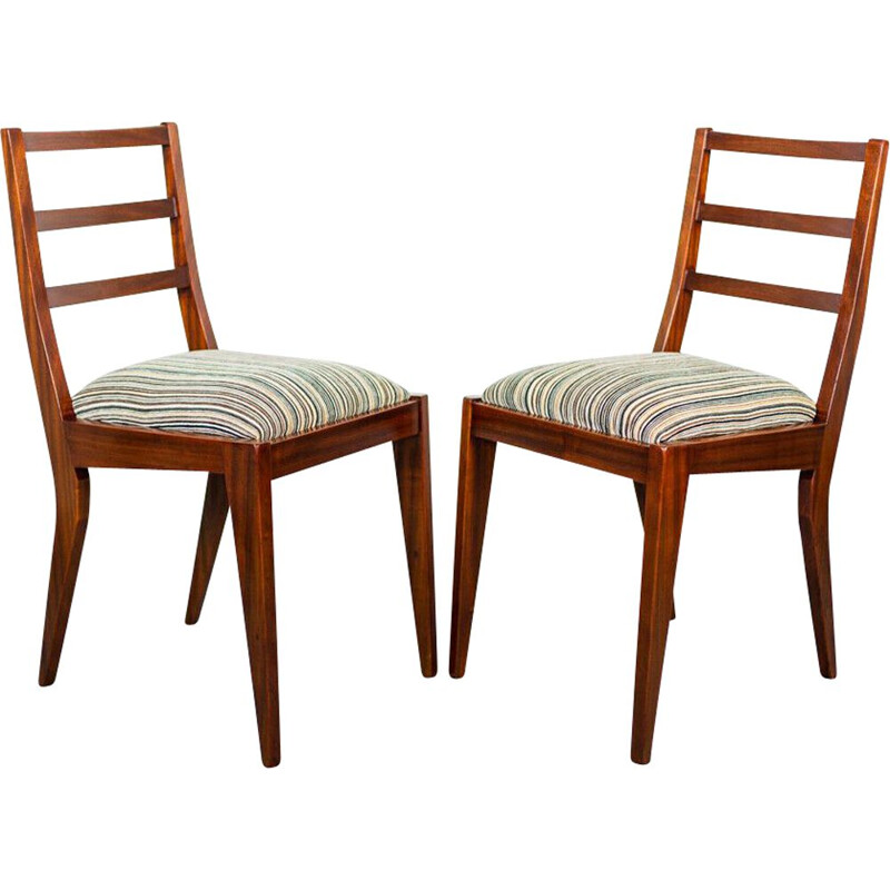 Ein Paar Vintage-Stühle aus Mahagoni und Cord, 1950