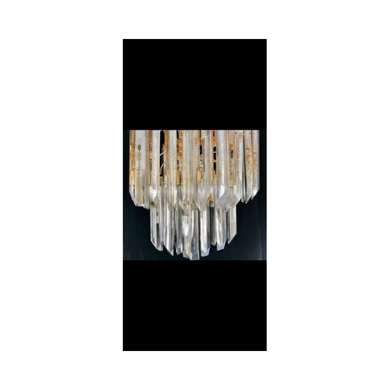 Vintage Venini Murano glass chandelier, 1970s