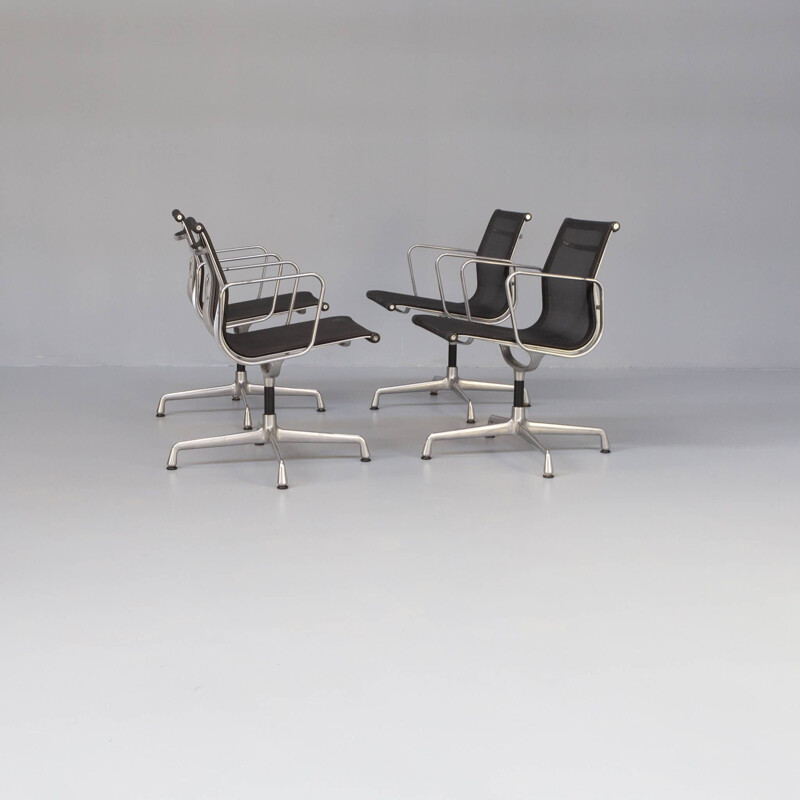 Set of 4 vintage "Ea108" office armchairs by Charles and Ray Eames for Vitra, 1958