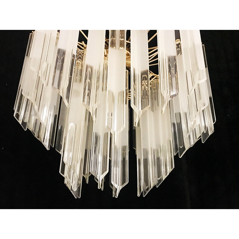 Vintage Venini Murano glass chandelier, 1970s